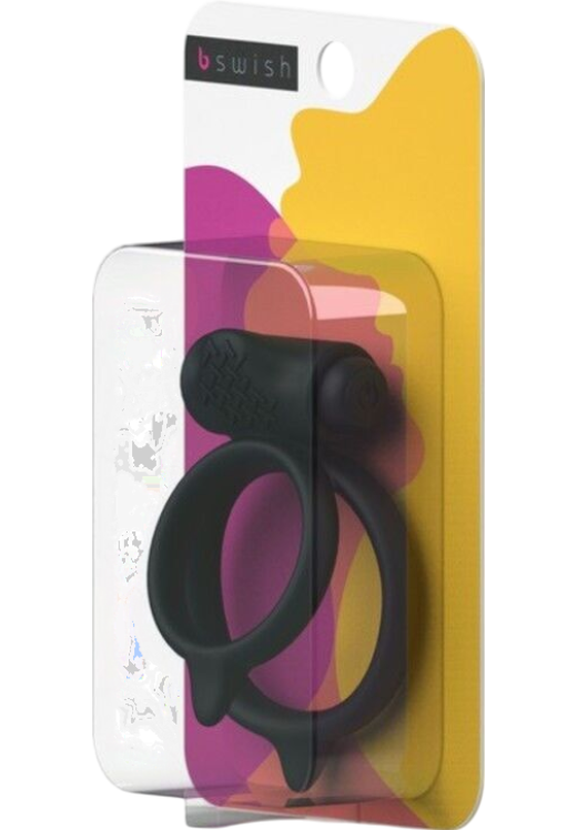 Δονούμενο δαχτυλίδι από σιλικόνη σε μαύρο χρώμα