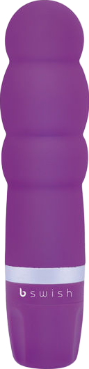 Μίνι δονητής από σιλικόνη σε μοβ χρώμα, μήκους 10 εκ. και μέγιστης διαμέτρου 2 εκ.