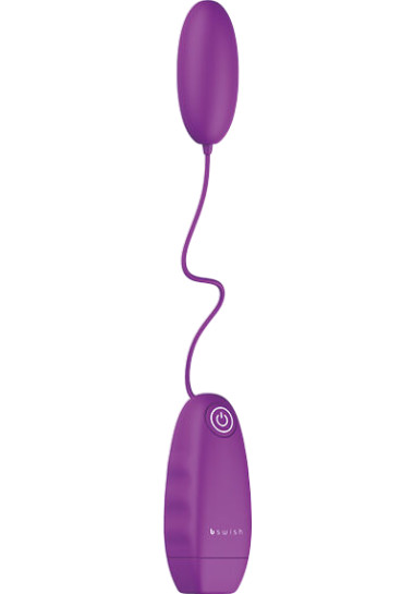 B Swish Bnaughty Classic Vibrating Bullet Δονούμενο αυγό από abs σε μοβ χρώμα με ενσύρματο κοντρόλ