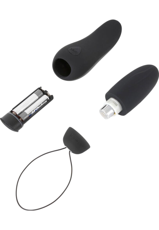 Τηλεχειριζόμενο αυγό από σιλικόνη σε μαύρο χρώμα με τηλεχειριζόμενο χειρισμό