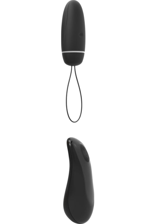 Τηλεχειριζόμενο αυγό από σιλικόνη σε μαύρο χρώμα με τηλεχειριζόμενο χειρισμό