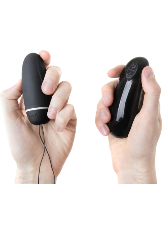 Τηλεχειριζόμενο αυγό από σιλικόνη σε μαύρο χρώμα με τηλεχειριζόμενο χειρισμό