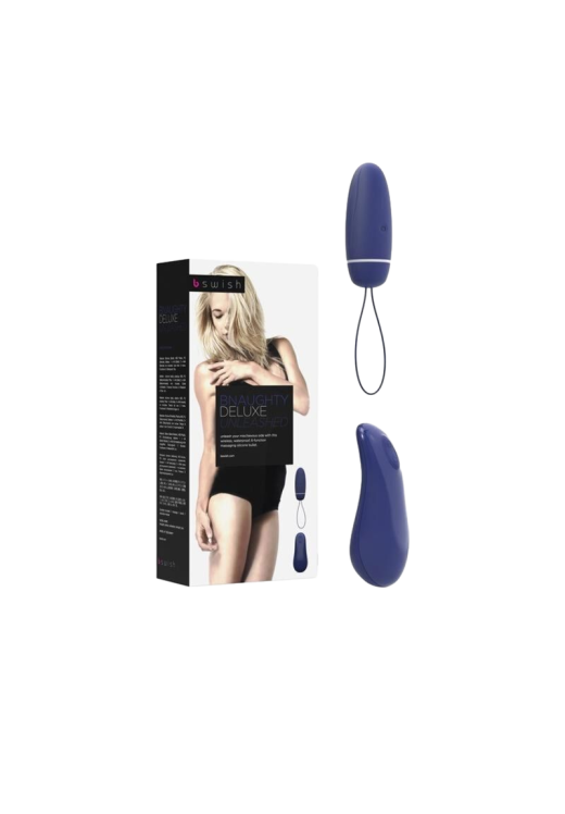 Τηλεχειριζόμενο αυγό από σιλικόνη σε μπλέ χρώμα, μήκους 7,5 εκ. και μέγιστης διαμέτρου 2,5 εκ. με τηλεχειριζόμενο χειρισμό