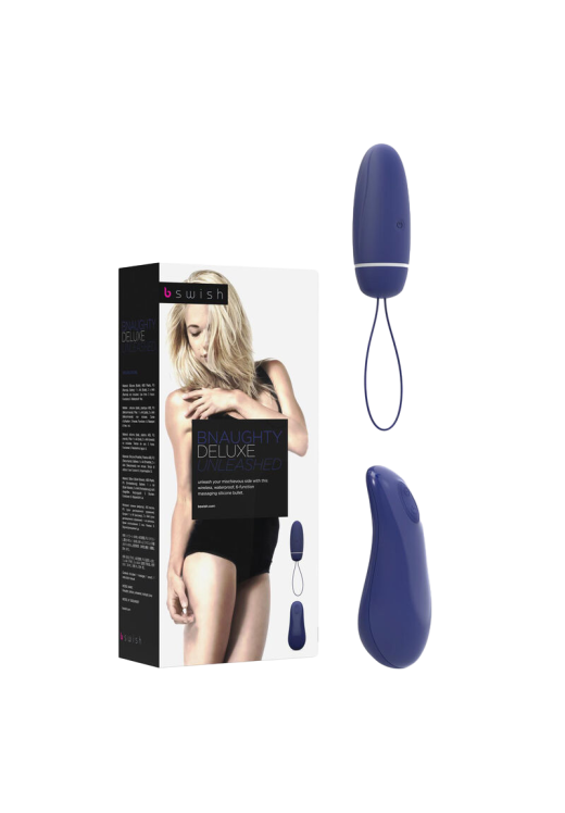 Τηλεχειριζόμενο αυγό από σιλικόνη σε μπλέ χρώμα, μήκους 7,5 εκ. και μέγιστης διαμέτρου 2,5 εκ. με τηλεχειριζόμενο χειρισμό