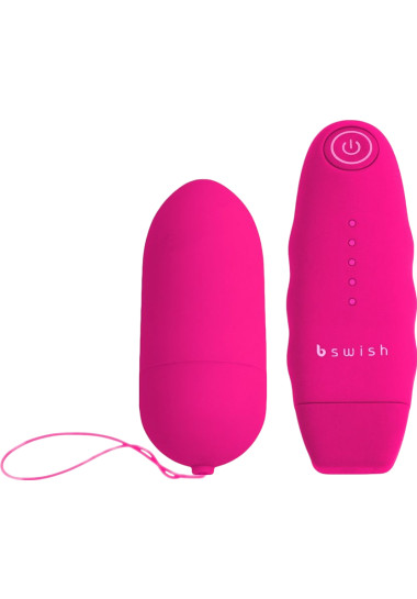 Bnaughty Unleashed Classic Magenta 9 cm Τηλεχειριζόμενο αυγό από abs σε ροζ χρώμα, μήκους 7,6 εκ. και μέγιστης διαμέτρου 3,3 εκ. με τηλεχειριζόμενο χειρισμό
