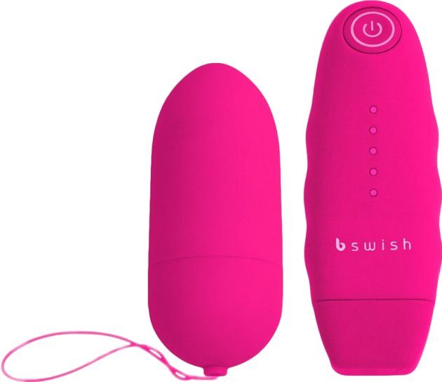 Τηλεχειριζόμενο αυγό από abs σε ροζ χρώμα, μήκους 7,6 εκ. και μέγιστης διαμέτρου 3,3 εκ. με τηλεχειριζόμενο χειρισμό