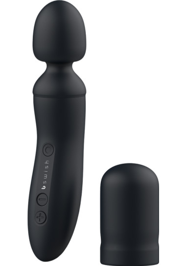 B Swish Bthrilled Premium Noir 21 cm Δονητής μασάζ από σιλικόνη σε μπλέ χρώμα, μήκους 21 εκ. και μέγιστης διαμέτρου 3,3 εκ.