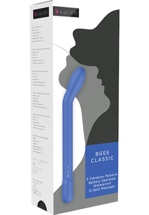 Δονητής σημείου g από σιλικόνη σε μπλέ χρώμα, μήκους 18 εκ. και μέγιστης διαμέτρου 2 εκ.