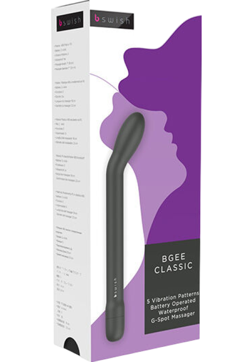 Δονητής σημείου g από σιλικόνη σε μαύρο χρώμα, μήκους 18 εκ. και μέγιστης διαμέτρου 2 εκ.