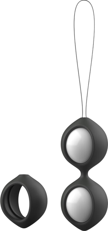 Kegel μπάλες από tpe σε μαύρο χρώμα, μήκους 7,8 εκ. και μέγιστης διαμέτρου 2,9 εκ.