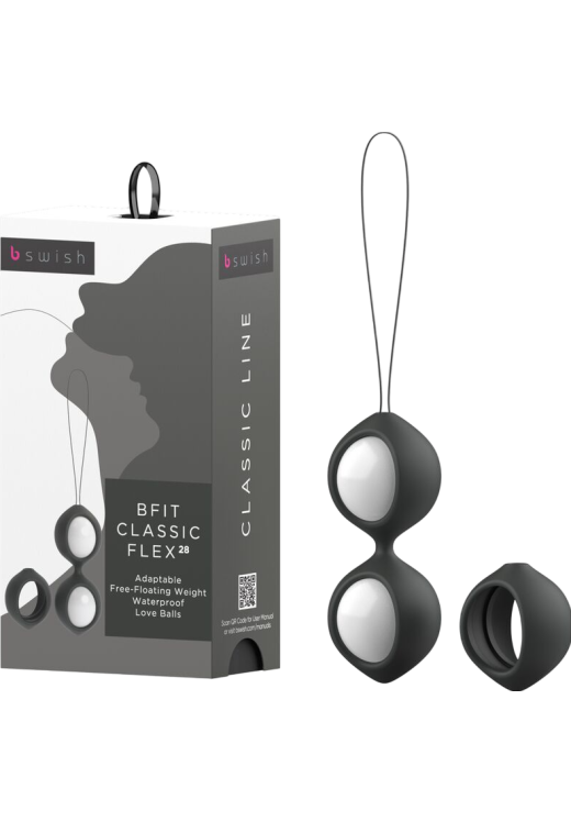 Kegel μπάλες από tpe σε μαύρο χρώμα, μήκους 7,8 εκ. και μέγιστης διαμέτρου 2,9 εκ.