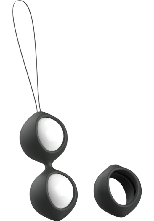 Kegel μπάλες από tpe σε μαύρο χρώμα, μήκους 7,8 εκ. και μέγιστης διαμέτρου 2,9 εκ.