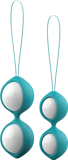 Kegel μπάλες από tpe σε τουρκουάζ χρώμα, μήκους 9,3 εκ. και μέγιστης διαμέτρου 3,6 εκ.