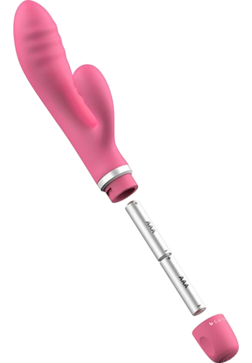 Rabbit δονητής από σιλικόνη σε ροζ χρώμα, μέγιστης διαμέτρου 3 εκ.