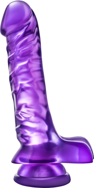 Ομοίωμα πέους από pvc σε μοβ χρώμα, μήκους 22,8 εκ. και μέγιστης διαμέτρου 4,4 εκ.