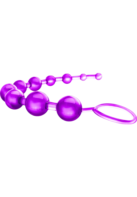 Πρωκτικές μπίλιες από pvc σε μοβ χρώμα, μήκους 32,3 εκ. και μέγιστης διαμέτρου 2,3 εκ.