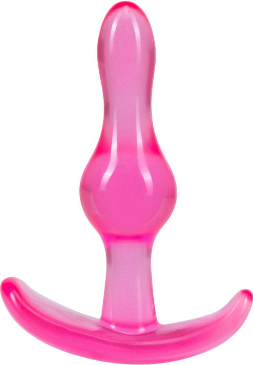 Πρωκτική σφήνα από tpe σε ροζ χρώμα, μήκους 8,9 εκ. και μέγιστης διαμέτρου 2,3 εκ.