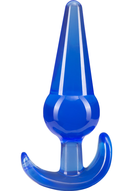 Πρωκτική σφήνα από tpe σε μπλέ χρώμα, μήκους 12,2 εκ. και μέγιστης διαμέτρου 3,5 εκ.