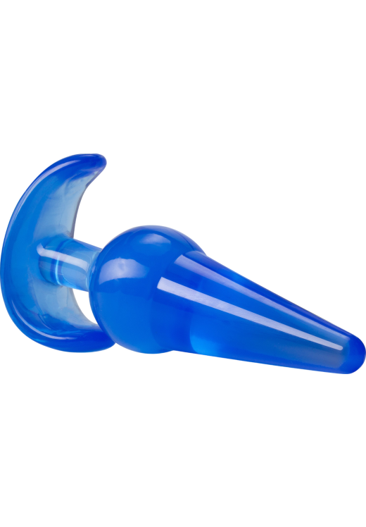 Πρωκτική σφήνα από tpe σε μπλέ χρώμα, μήκους 12,2 εκ. και μέγιστης διαμέτρου 3,5 εκ.