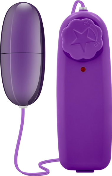 Δονούμενο αυγό από abs σε μοβ χρώμα, μήκους 5,7 εκ. και μέγιστης διαμέτρου 2,4 εκ. με ενσύρματο κοντρόλ