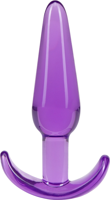 Πρωκτική σφήνα από tpe σε μοβ χρώμα, μήκους 10,8 εκ. και μέγιστης διαμέτρου 2,5 εκ.