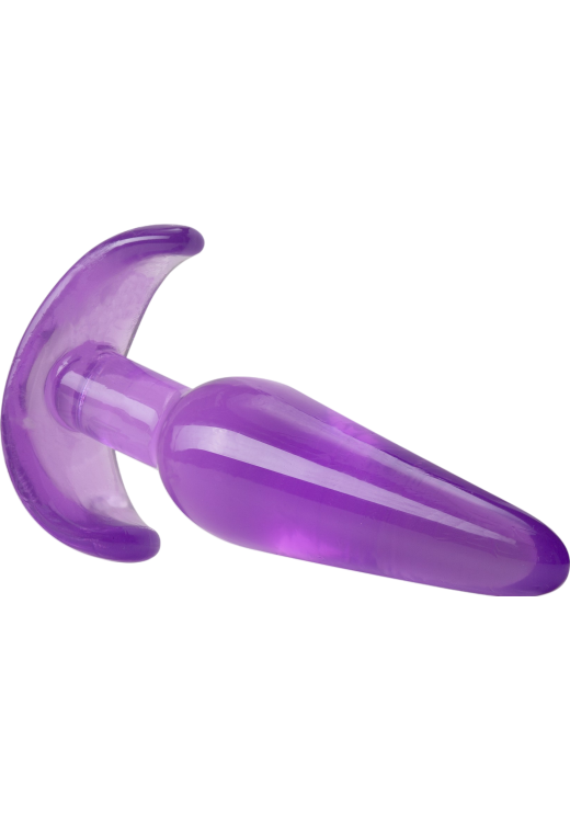 Πρωκτική σφήνα από tpe σε μοβ χρώμα, μήκους 10,8 εκ. και μέγιστης διαμέτρου 2,5 εκ.