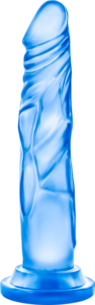 Ομοίωμα πέους από pvc σε μπλέ χρώμα, μήκους 19 εκ. και μέγιστης διαμέτρου 3,8 εκ.