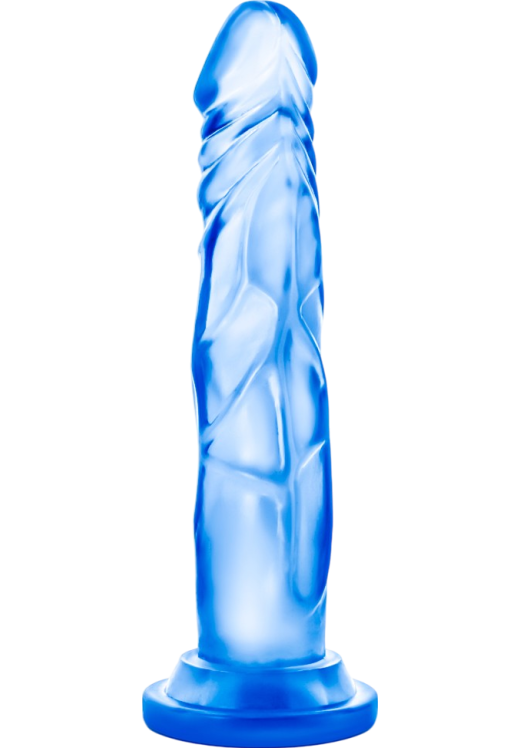 Ομοίωμα πέους από pvc σε μπλέ χρώμα, μήκους 19 εκ. και μέγιστης διαμέτρου 3,8 εκ.