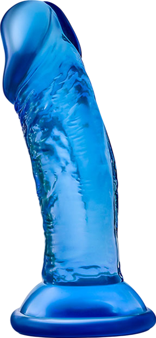 Ομοίωμα πέους από pvc σε μπλέ χρώμα, μήκους 11,4 εκ. και μέγιστης διαμέτρου 3,1 εκ.