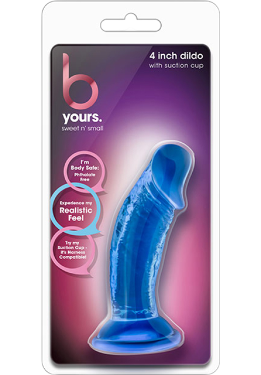 Ομοίωμα πέους από pvc σε μπλέ χρώμα, μήκους 11,4 εκ. και μέγιστης διαμέτρου 3,1 εκ.