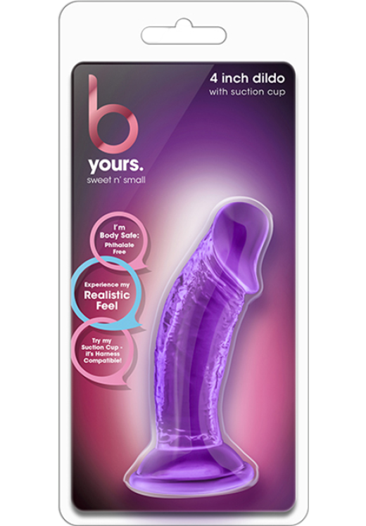 Ομοίωμα πέους από pvc σε μοβ χρώμα, μήκους 11,4 εκ. και μέγιστης διαμέτρου 3,1 εκ.