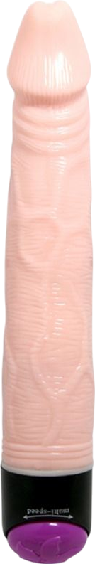 Ρεαλιστικός δονητής από pvc σε φυσικό χρώμα, μήκους 23 εκ. και μέγιστης διαμέτρου 3,6 εκ.