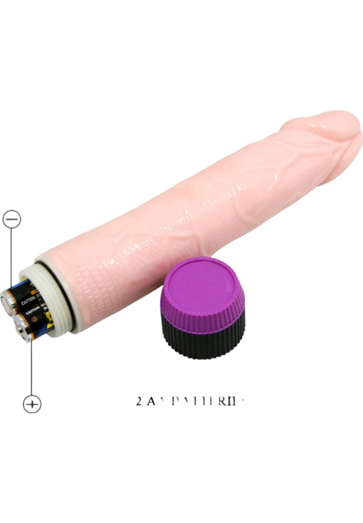 Ρεαλιστικός δονητής από tpr σε φυσικό χρώμα, μήκους 21,5 εκ. και μέγιστης διαμέτρου 4 εκ.