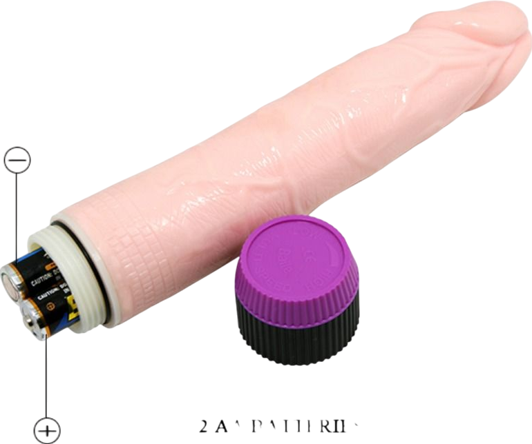 Ρεαλιστικός δονητής από tpr σε φυσικό χρώμα, μήκους 21,5 εκ. και μέγιστης διαμέτρου 4 εκ.