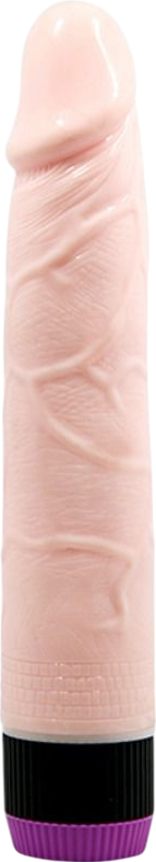 Ρεαλιστικός δονητής από tpr σε φυσικό χρώμα, μήκους 21,5 εκ. και μέγιστης διαμέτρου 4 εκ.