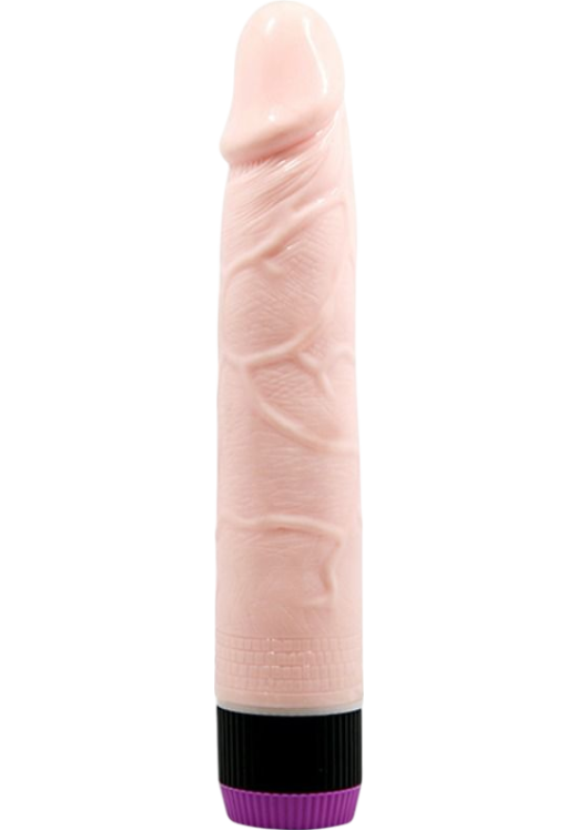 Ρεαλιστικός δονητής από tpr σε φυσικό χρώμα, μήκους 21,5 εκ. και μέγιστης διαμέτρου 4 εκ.