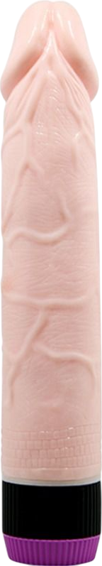 Ρεαλιστικός δονητής από tpr σε φυσικό χρώμα, μήκους 21,5 εκ. και μέγιστης διαμέτρου 4 εκ.