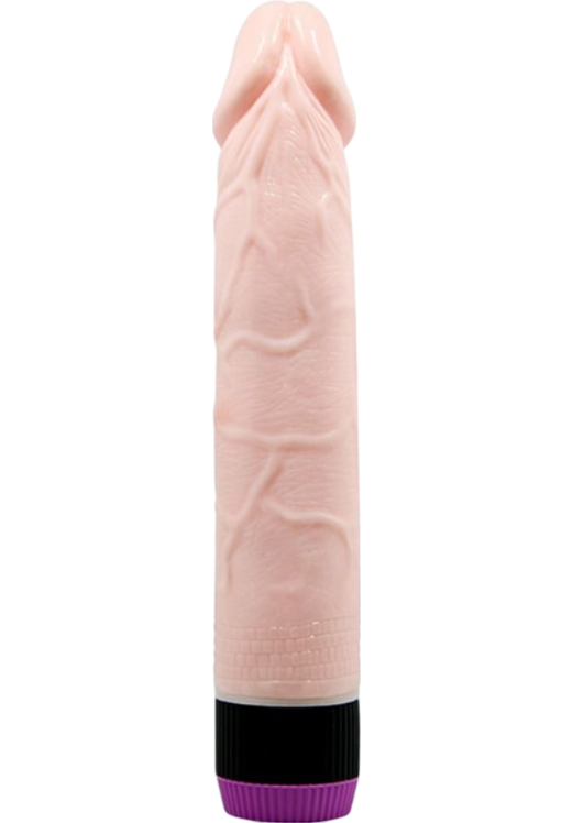 Ρεαλιστικός δονητής από tpr σε φυσικό χρώμα, μήκους 21,5 εκ. και μέγιστης διαμέτρου 4 εκ.