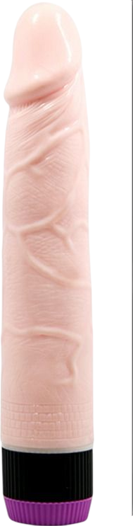 Ρεαλιστικός δονητής από tpr σε φυσικό χρώμα, μήκους 21,5 εκ. και μέγιστης διαμέτρου 4 εκ.