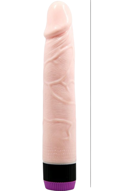 Ρεαλιστικός δονητής από tpr σε φυσικό χρώμα, μήκους 21,5 εκ. και μέγιστης διαμέτρου 4 εκ.