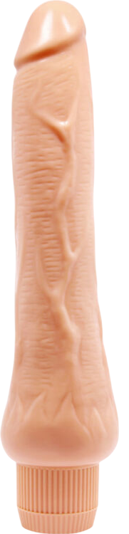Ρεαλιστικός δονητής από tpr σε φυσικό χρώμα, μήκους 25 εκ. και μέγιστης διαμέτρου 4 εκ.