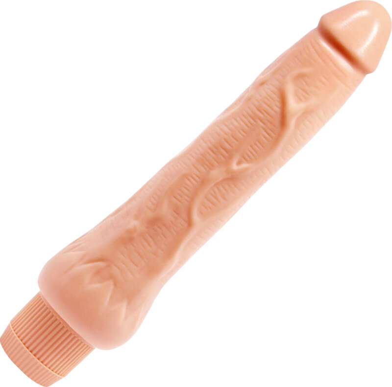 Ρεαλιστικός δονητής από tpr σε φυσικό χρώμα, μήκους 25 εκ. και μέγιστης διαμέτρου 4 εκ.