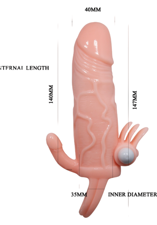 Κάλυμμα από tpe σε φυσικό χρώμα, μήκους 14.7 εκ. και μέγιστης διαμέτρου 4 εκ.