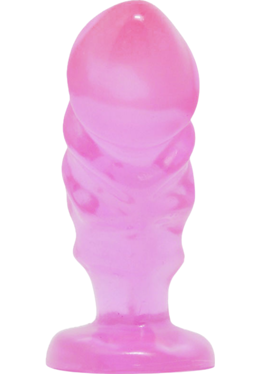 Πρωκτική σφήνα από tpe σε ροζ χρώμα, μήκους 11 εκ. και μέγιστης διαμέτρου 3,8 εκ.