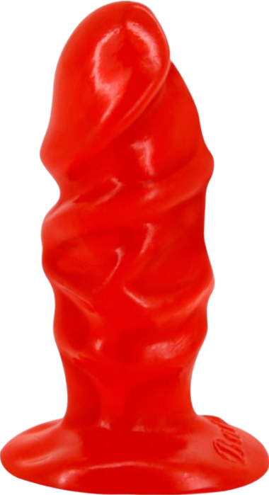 Πρωκτική σφήνα από tpe σε κόκκινο χρώμα, μήκους 11 εκ. και μέγιστης διαμέτρου 3,8 εκ.