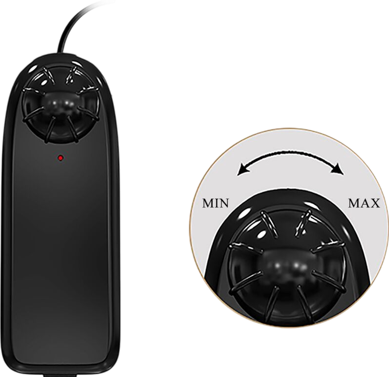 Ρεαλιστικός δονητής από tpr σε φυσικό χρώμα, μήκους 20,6 εκ. και μέγιστης διαμέτρου 4,4 εκ. με ενσύρματο κοντρόλ