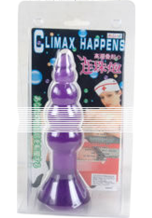 Πρωκτική σφήνα από pvc σε μοβ χρώμα, μήκους 18 εκ. και μέγιστης διαμέτρου 3,4 εκ.