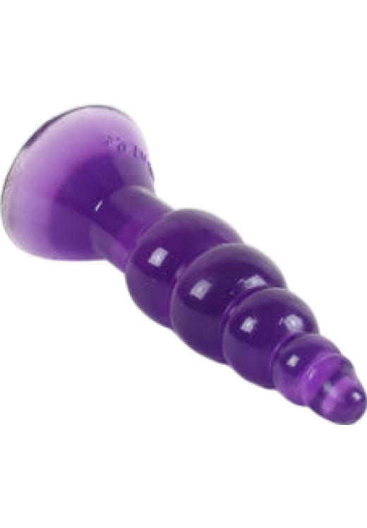 Πρωκτική σφήνα από pvc σε μοβ χρώμα, μήκους 18 εκ. και μέγιστης διαμέτρου 3,4 εκ.