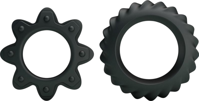 Σετ δαχτυλίδια πέους από σιλικόνη σε μαύρο χρώμα