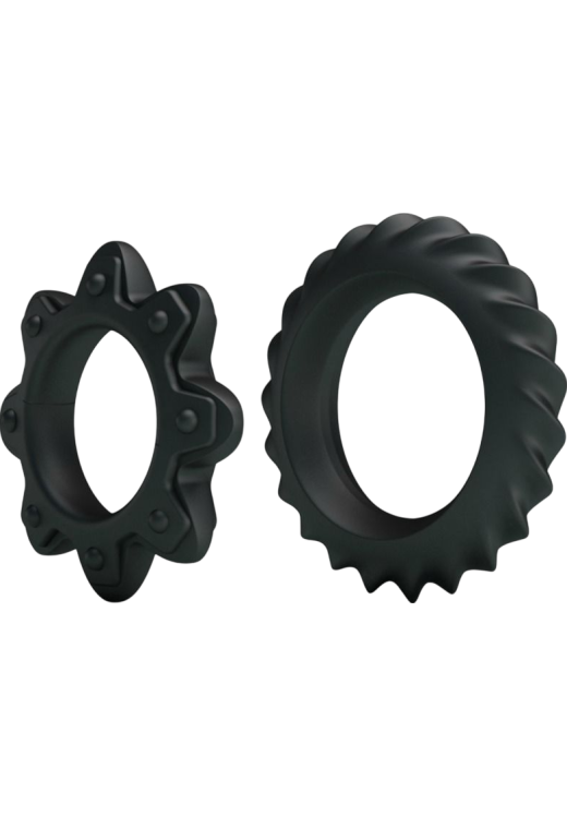 Σετ δαχτυλίδια πέους από σιλικόνη σε μαύρο χρώμα